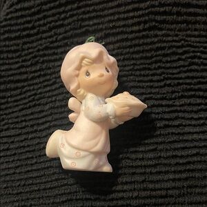 Precious Moments-#E2376 "DROPPING OVER FOR CHRISTMAS"-ORN-  Girl w/Pie